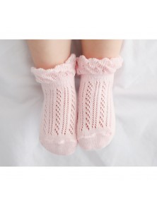 Baby Pastel Pink Openwork Ankle Socks