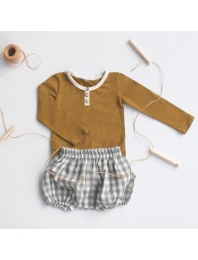 Baby Gingham Grey Bloomers